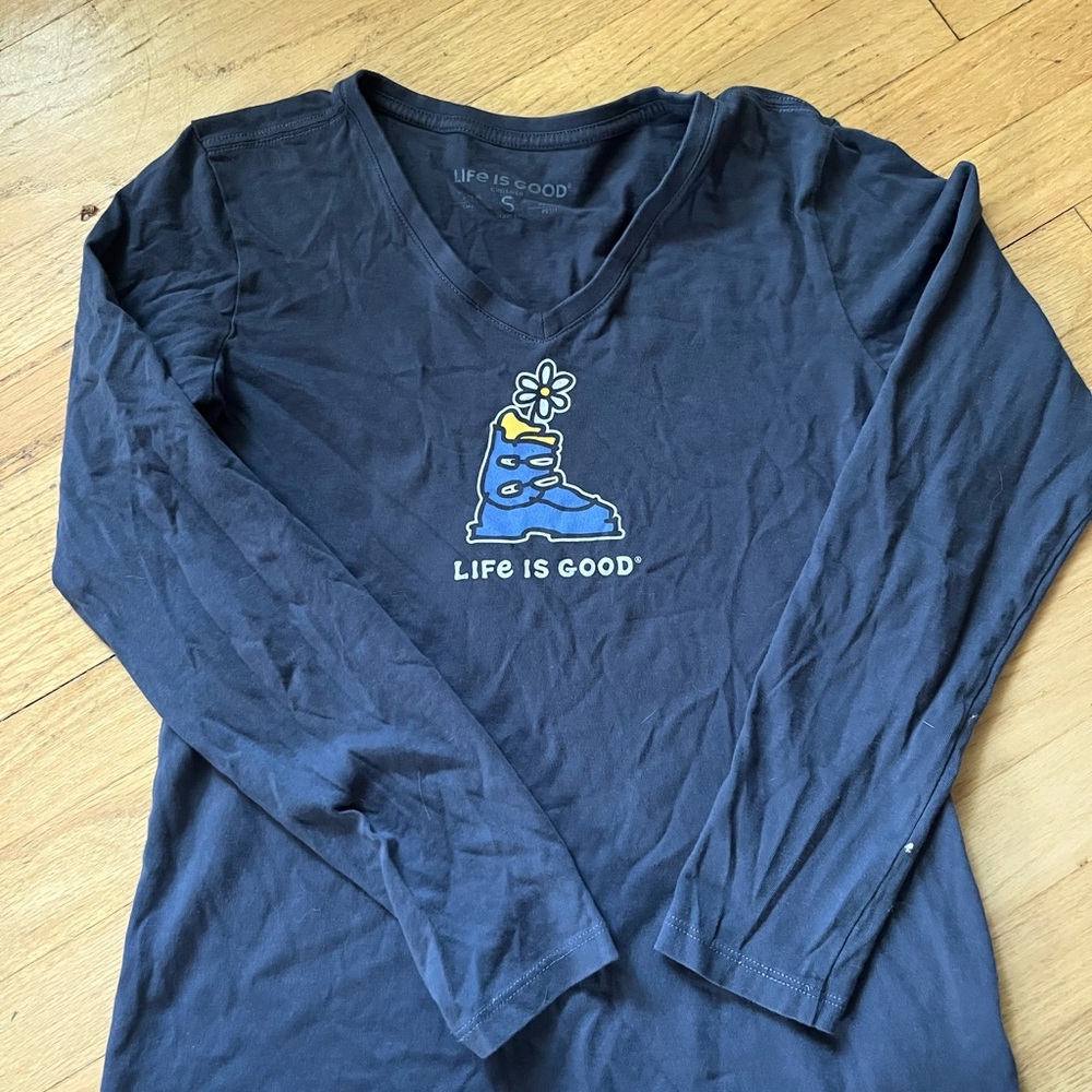 Life Is Good Blue Long Sleeve Tee